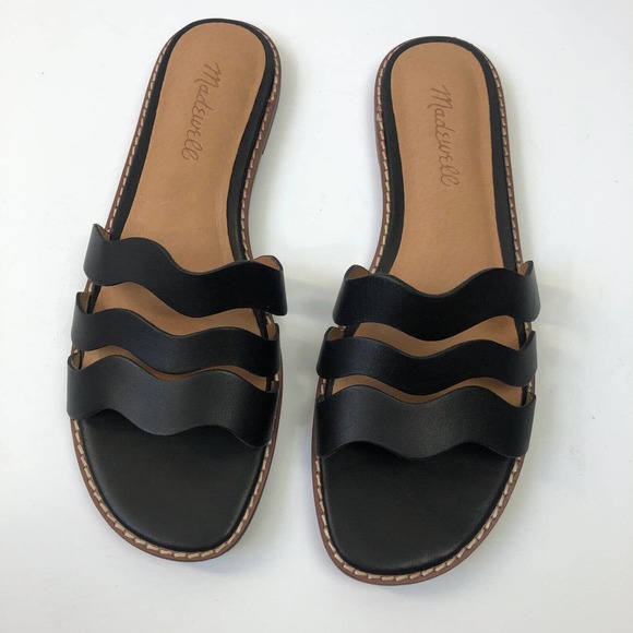 Madewell The Wave Slide Sandal Vachetta Leather MC674 Women's Size 6.5 ($78) New - Picture 10 of 12